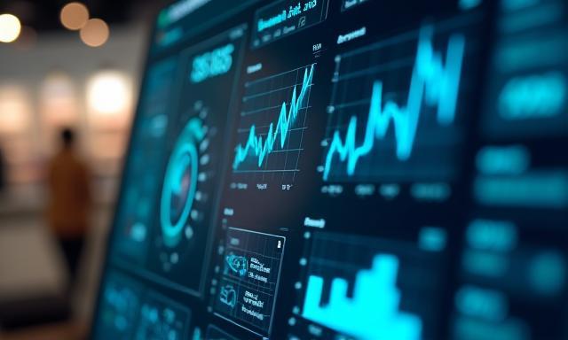 小売店で顧客の行動を分析しているAIのインターフェース